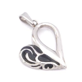 FerizZ 316L Çelik Kalp Şeklinde Kolye Ucu TGR-568 thumbnail 3