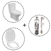 Serel Friendly Kanalsız Btw Duvara Sıfır Klozet Seti 4 Parça SET.6784STS110H - 2