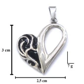 FerizZ 316L Çelik Kalp Şeklinde Kolye Ucu TGR-568 thumbnail 4