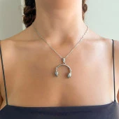 FerizZ 316L Çelik Kulaklık Şeklinde Kolye Ucu TGR-567 thumbnail 2