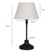Homing Luis Siyah Metal Abajur AYD-3233 - 4