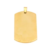 FerizZ Altın Kaplama İsim Yazılabilir Künye Kolye Ucu TGR-540 thumbnail 1