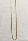 14 Ayar Altın 4 mm Halat Zincir 70 cm - 2