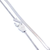 316L Çelik Yılan Kafası İtalyan Zincir Bileklik BLK-765 - 5