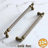Şah 224 mm Eskitme Antik Sarı  Metal Mobilya Mutfak Çekmece Kapak Dolap Dolabı Kulpu Kulbu Kulpları - 1