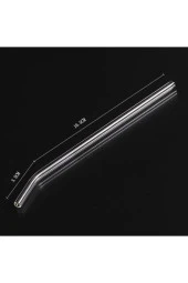 12li Cam Şeffaf Eğimli Pipet 16cm - 3
