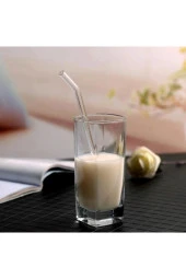 12li Cam Şeffaf Eğimli Pipet 16cm - 4