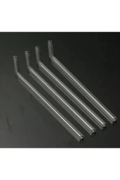 12li Cam Şeffaf Eğimli Pipet 16cm - 5