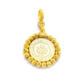 Altın Kaplama Dorikalı Çeyrek Altınlı Kadın Kolye Ucu TGR-580 thumbnail 4