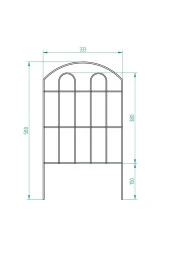 DEKOREATİF BAHÇE ÇİTİ 33CM TEK PARÇA MODEL - 1 SİYAH HOBİ BAHÇESİ, ÇİÇEK, SEBZE, MİNİ BAHÇE - 7