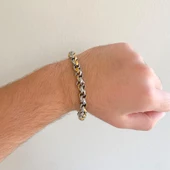 316L Çelik Çift Renkli Erkek Bileklik EBLK- 286 thumbnail 2