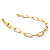 Altın Kaplama Zincir - Hallow Bileklik BLK-985 thumbnail 2