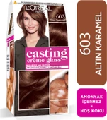 L'Oréal Paris Casting Crème Gloss Saç Boyası - 603 Altın Karamel thumbnail 1