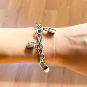 316L Çelik Kilit Model Kadın Bileklik BLK-775 thumbnail 3