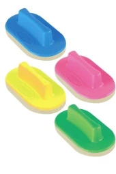 Tahta Silgisi Plastik Saplı 4 Adet Beyaz Yazı Tahta Silgisi Okul Sınıf Büro - 1