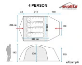 Evolite Excamp 4 Pro Çadır - 4 Mevsim - 2