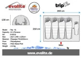Evolite Trip XL Monodome 4+1 Kişilik Kamp Çadırı - 7