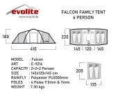 Evolite Falcon 6 Kişilik Odalı Aile Çadırı - 3