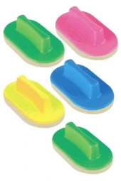 Tahta Silgisi Plastik Saplı 5 Adet Beyaz Yazı Tahta Silgisi Okul Sınıf Büro - 1