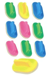 Tahta Silgisi Plastik Saplı 10 Adet Beyaz Yazı Tahta Silgisi Okul Sınıf Büro - 1