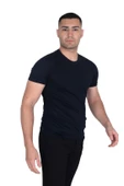 Erkek Sıfır Yaka Floş T-SHIRT - 10