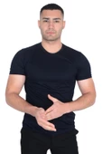 Erkek Sıfır Yaka Floş T-SHIRT - 5