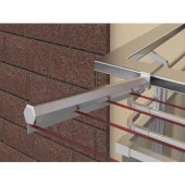 Ersa Balkon Çamaşır Kurutma Askısı Kare Küpeşte 60X25 Metalik Gümüş Renk - 1