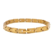 Altın Kaplama Zincir Erkek Bileklik EBLK-352 thumbnail 1