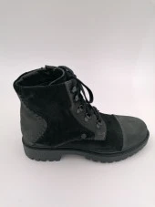 SOLMAZ 8560 SİYAHGRİ SÜET HAKİKİ DERİ BOT thumbnail 2