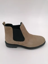 SOLMAZ BNR KUM RENGİ SÜETLASTİKLİ HAKİKİ DERİ BOT thumbnail 1