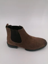 SOLMAZ 507 KUM RENGİ NUBUK HAKİKİ DERİ LASTİKLİ BOT thumbnail 1