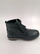 SOLMAZ 8021 SİYAH RENK HAKİKİ DERİ FERMUARLI BOT thumbnail 1