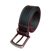 Erkek 4 Cm. Siyah Hakiki Deri (Vejetal Dana Derisi) Gvn-0052 - 1
