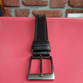 Erkek 4 Cm. Siyah Hakiki Deri (Vejetal Dana Derisi) Gvn-0052 - 3
