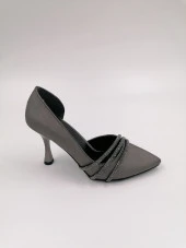 SOLMAZ AERN PLATİN RENK SATEN STİLETTO thumbnail 1