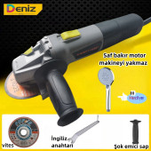 900w115mm Açılı Taşlama Bakır Sargılı Spiral Avuç Içi Kesme Ve Ahşap Metal Kesme Ücretsiz Vites - 1