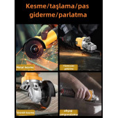 900w115mm Açılı Taşlama Bakır Sargılı Spiral Avuç Içi Kesme Ve Ahşap Metal Kesme Ücretsiz Vites - 2