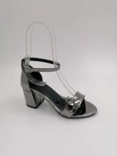 SOLMAZ VİVİAN PLATİN AYNA TEK BANT TOPUKLU ABİYE AYAKKABI thumbnail 1