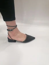 SOLMAZ YUNE SİYAH SATEN TAŞLI ABİYE AYAKKABI thumbnail 1