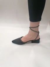 SOLMAZ YUNE SİYAH SATEN TAŞLI ABİYE AYAKKABI thumbnail 2