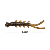 Power Bait Double Tail Kahverengi Silikon Kurt Balık Yemi - Kokulu (9957) - 2