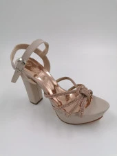 SOLMAZ DAMLA TEN SATEN DÜĞÜMLÜ TAŞLI ABİYE AYAKKABI thumbnail 1