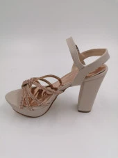 SOLMAZ DAMLA TEN SATEN DÜĞÜMLÜ TAŞLI ABİYE AYAKKABI thumbnail 2