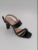 SOLMAZ MSM SİYAH RUGAN TOPUKLU AYAKKABI thumbnail 1