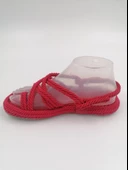 SOLMAZ KIRMIZI RENK HASIR SANDALET thumbnail 2