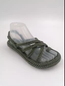 SOLMAZ HAKİ RENK HASIR SANDALET thumbnail 1