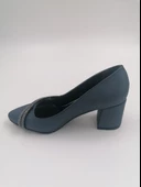 SOLMAZ EMILY LACİVERT SATEN TAŞLI TOPUKLU ABİYE AYAKKABI thumbnail 2