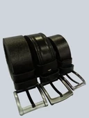 Erkek Leather 3.5 Ve 4.5 Cm 3'Lü Set Siyah Kemer thumbnail 2