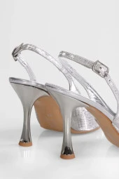 SOLMAZ EDİTA GÜMÜŞ PETEK DESENLİ TOPUKLU AYAKKABI thumbnail 4