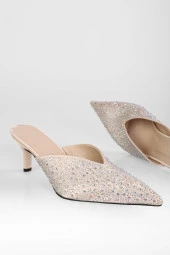 SOLMAZ CORSAGE TEN SATEN TAŞLI TOPUKLU TERLİK thumbnail 4